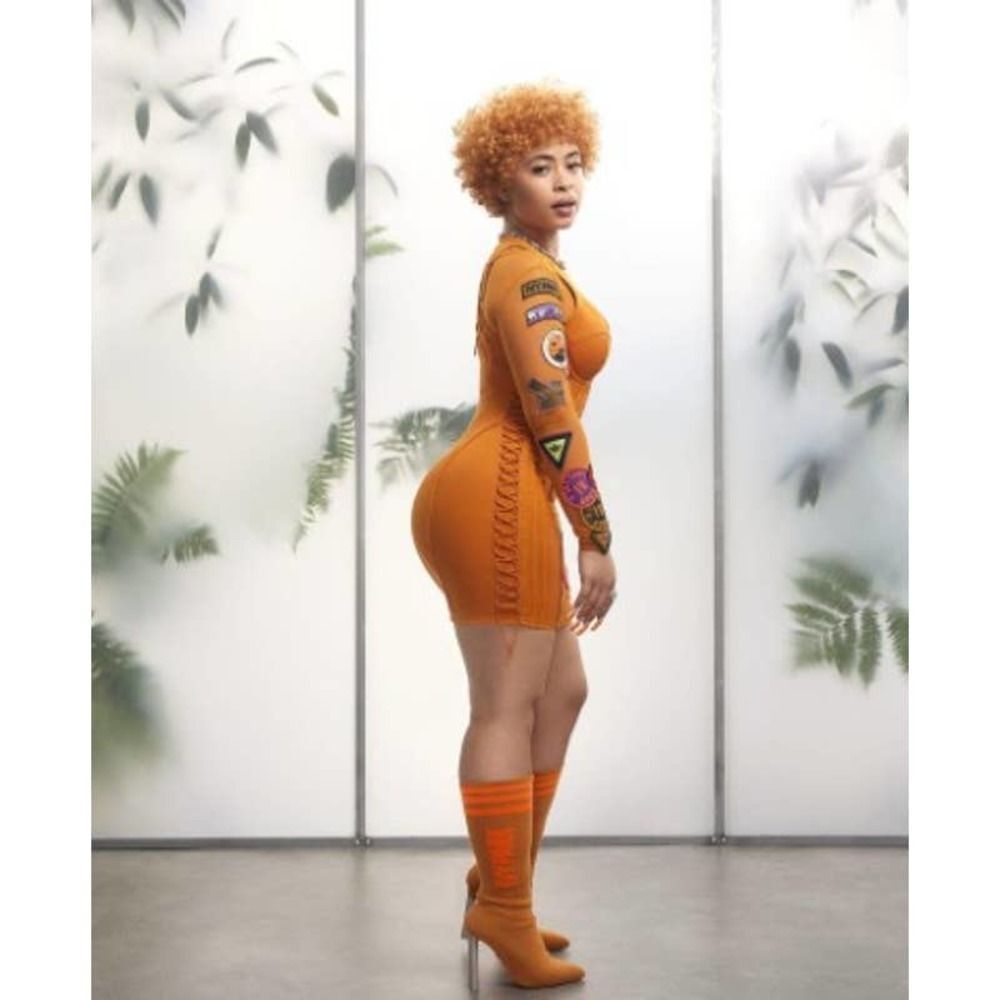 Ivy Park x Adidas Orange Light Power-Mesh Bodysuit NWT Sz. S